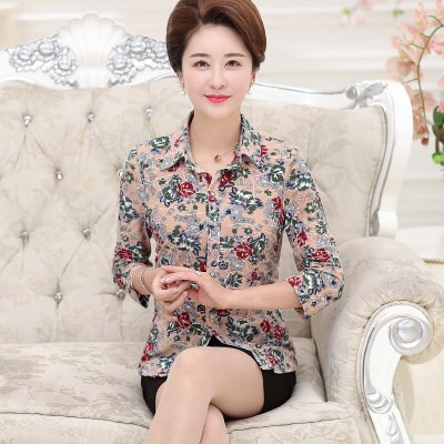 middle age Women's wear mom Led jacket Autumn Long sleeve shirt Easy shirt Large Cardigan Middle and old agein the Women's clothing/Boutique , Middle-aged women category - from Buy2taobao.com to provide professional Taobao agent buy service
