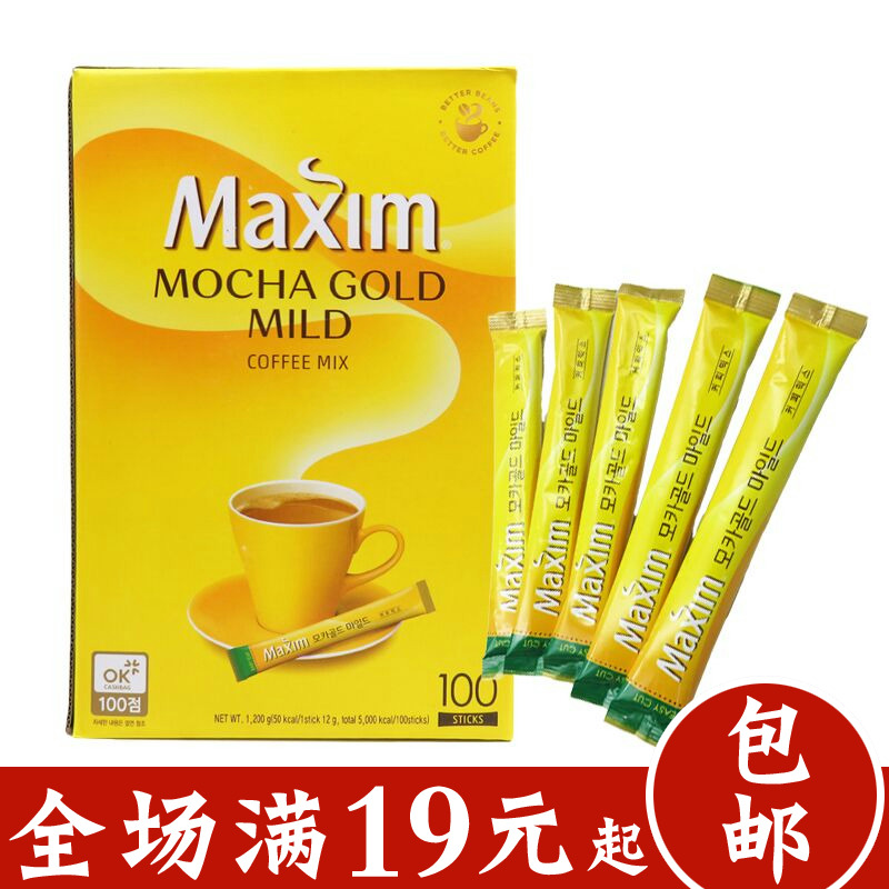 包邮韩国进口maxim麦馨摩卡味咖啡 速溶即饮三合一100条盒装1200g在类目 咖啡/麦片/冲饮, 速溶咖啡/咖啡豆/粉, 速溶咖啡中 - 来自Buy2taobao.com提供专业的淘宝代购服务
