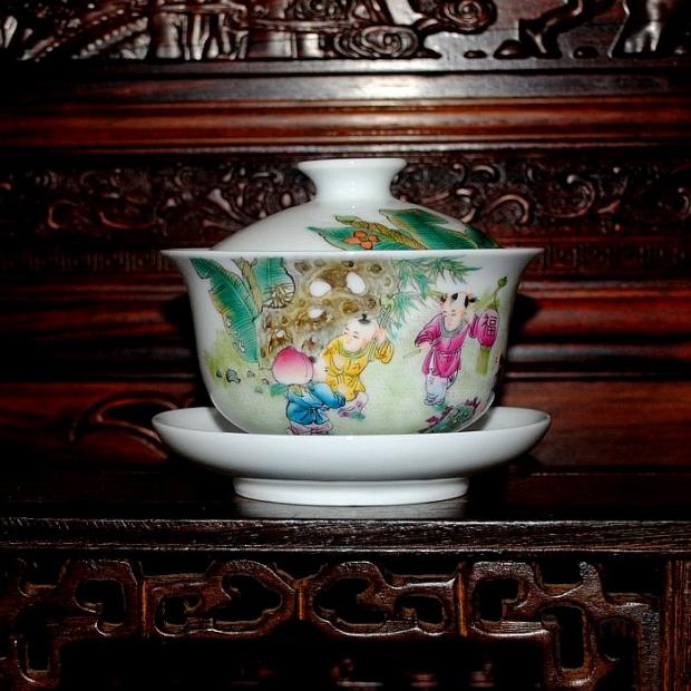 景德镇精品手绘仿古瓷餐饮具盖碗三才碗茶杯壶手抓公道杯功夫茶具|ruв категории посуда, чайный сервиз, супник - от Buy2taobao.com для оказания профессиональной услуги покупки агента Taobao