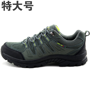  新款正品骆驼岭男式登山鞋 防滑耐磨低帮特大号户外鞋 45464748码