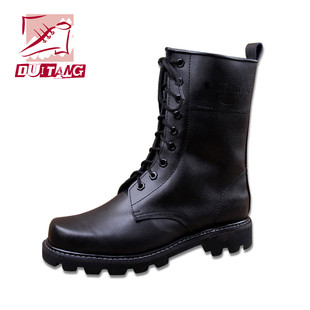 堆糖 男士军靴高帮鞋休闲鞋大头鞋战靴 户外靴警靴 特种兵真皮