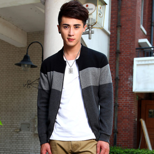 2014英伦秋冬新款宽松毛衣<em>针织开衫男装</em>长袖