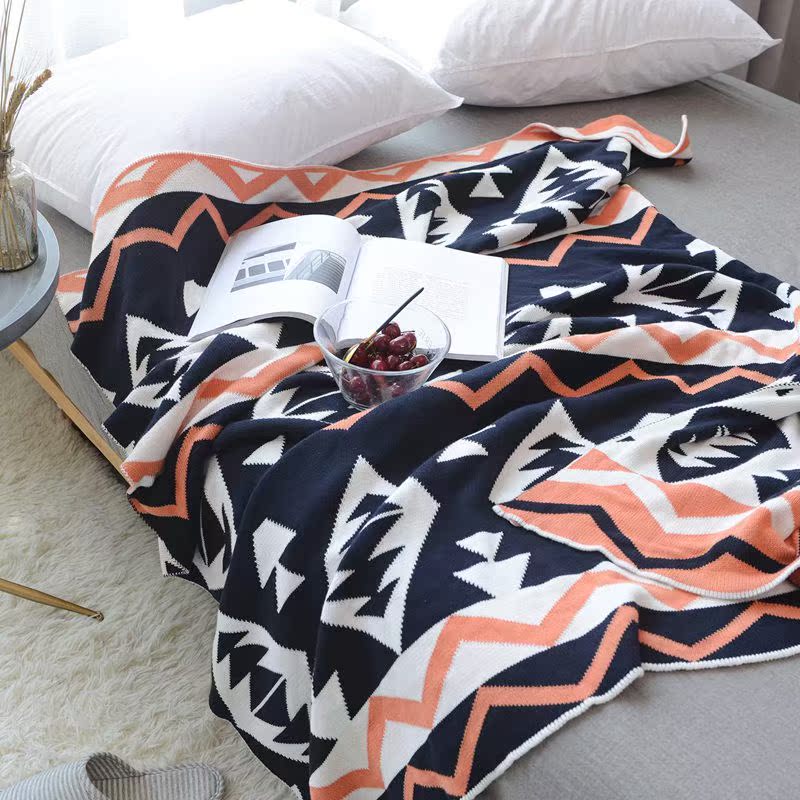 Nordic pure cotton Knitting Wool Nap blanket Cotton leisure time Blanket Blanket Air blanket sofa blanketin the Bedclothes , Leisure blanket/Woolen blanket/Carpet category - from Buy2taobao.com to provide professional Taobao agent buy service