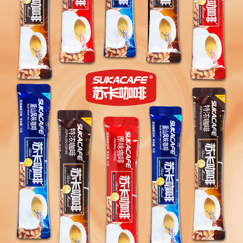 苏卡咖啡速溶蓝山风味原味特浓下午茶即溶咖啡饮料单条15g装在类目 咖啡/麦片/冲饮, 速溶咖啡/咖啡豆/粉, 速溶咖啡中 - 来自Buy2taobao.com提供专业的淘宝代购服务