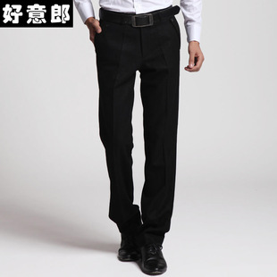  好意郎 男秋冬加厚男士羊毛呢裤子 男式韩版修身西裤商务休闲男裤