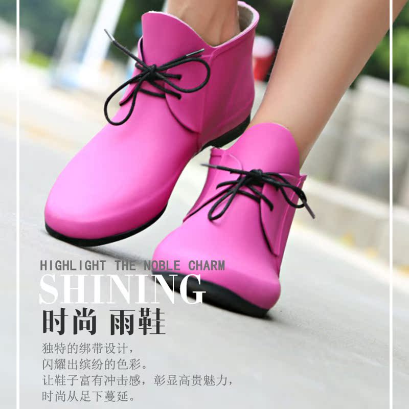 Shallow mouth Rain shoes Fashionable Korean Edition Waterproof shoes lovely adult Low Short tube Shoe cover Bootsin the Women's Shoes, Rain Boots category - from Buy2taobao.com to provide professional Taobao agent buy service
