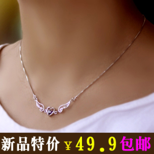  淘金币 天使恋人纯银项链925纯银项链女款正品女士项链925银韩版