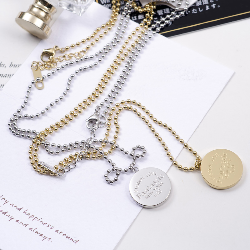Japan Korea Edition fashion Rose Gold Winnings circular sweater chain Long necklace Female models fadein the Accessories/Fashion Jewelry, Necklace category - from Buy2taobao.com to provide professional Taobao agent buy service