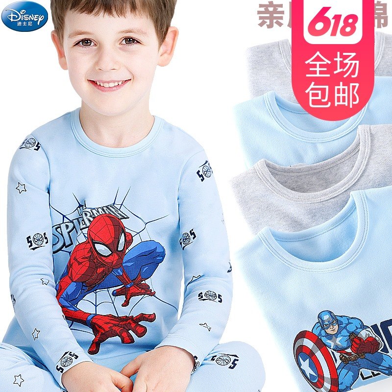 Disney 4 Boy pure cotton Underwear Set 8 boy Autumn coat Long johns Two piece set 12 Teenagers Home Furnishing pajamasin the Children/Baby/Family fitted , Children's Underwear , Underwear Set category - from Buy2taobao.com to provide professional Taobao agent buy service