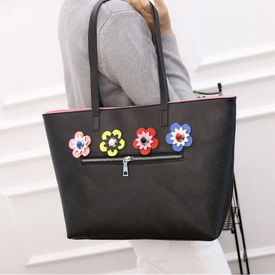 2016秋季新款时尚花朵单肩包大包包韩版百搭