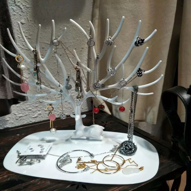 创意小鹿角树形饰品首饰收纳盒 耳环手镯项链手链展示收纳架|ruв категории получать отделка, семьи, хранения приборов, принимает рамки, украшения стойки - от Buy2taobao.com для оказания профессиональной услуги покупки агента Taobao