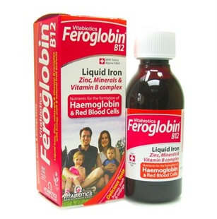  最新英国代购Feroglobin儿童补铁口服液200ML进口婴儿钙铁锌同补