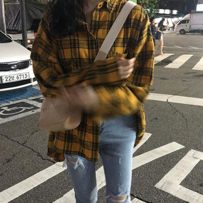 香港潮牌代购韩版格子衬衫女2019春款宽松百搭复古长袖原宿学生中在类目 女装/女士精品, 衬衫中 - 来自Buy2taobao.com提供专业的淘宝代购服务