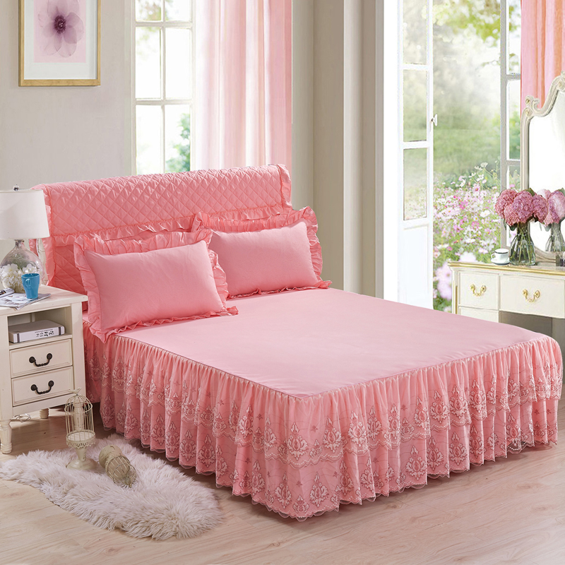 Korean Edition Lace princess Bed skirt Bedspread singleton Bed covers Bedcover lace non-slip Bed cover 1.8m Mattress protectorin the Bedclothes , Bed skirts category - from Buy2taobao.com to provide professional Taobao agent buy service