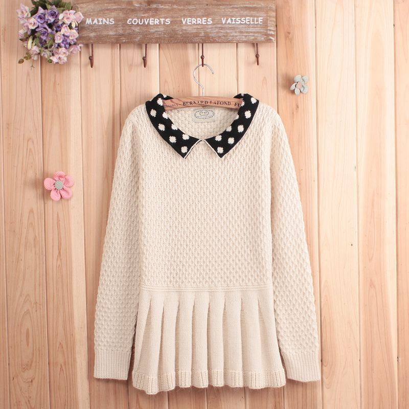 韩版花娃娃翻领...