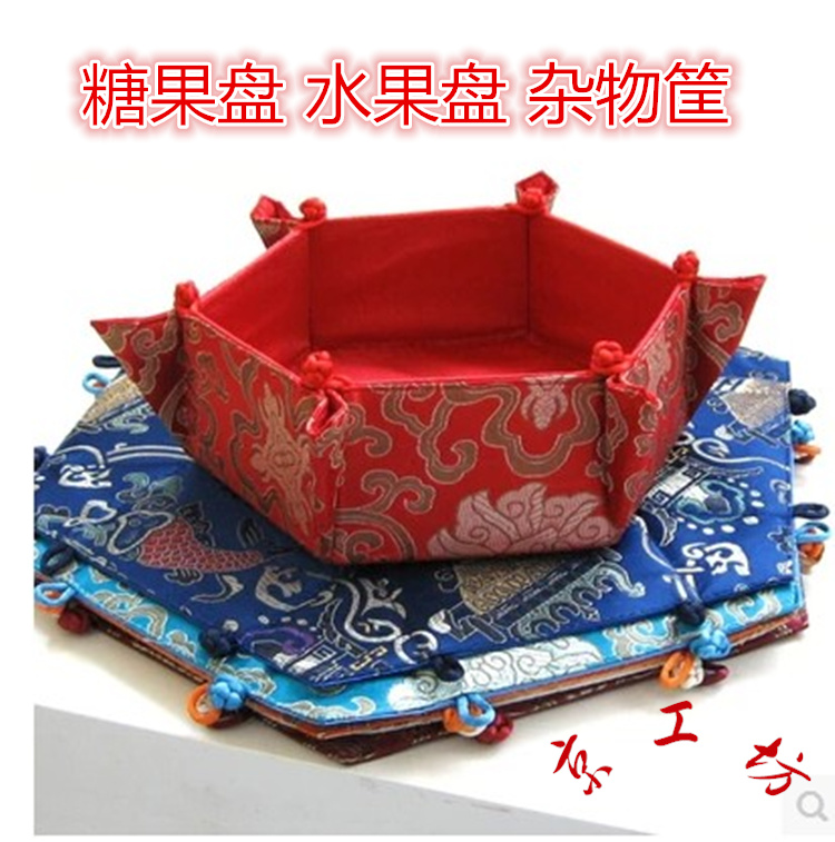 Six corners Brocade Guohe Chinese style Fabric art bright red Fruit plate marry wedding Sign Table wine Jubilation Suppliesin the Festive supplies/Gift , Other Festival Gifts category - from Buy2taobao.com to provide professional Taobao agent buy service