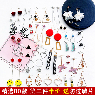 耳环女长款气质韩国简约会动的耳钉女网红珍珠耳坠高级感法式耳饰