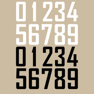 黑白大号数字篮球足球号球衣球服号热转印胶印