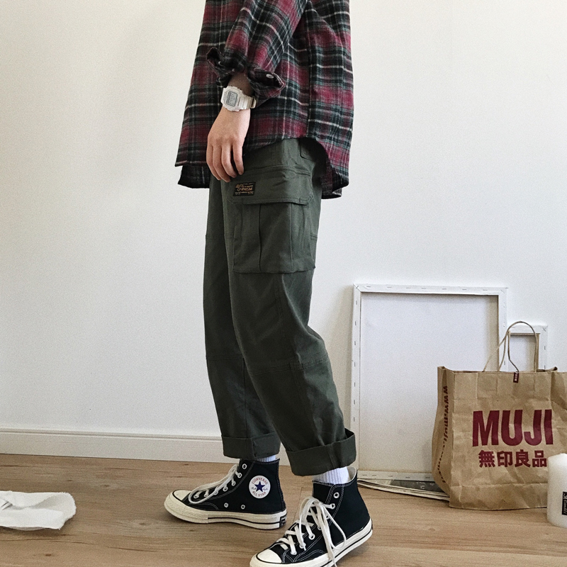 J/W Autumn Harajuku wind solar system street Versatile Easy Versatile Beam feet leisure time trousers Schoolboy Casual pantsin the Men's clothing, Casual pants category - from Buy2taobao.com to provide professional Taobao agent buy service