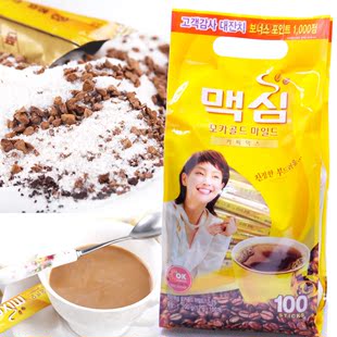  韩国咖啡 麦馨咖啡 100条装 摩卡咖啡 MAXIM咖啡 速溶咖啡 进口