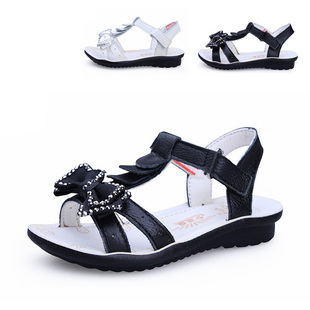  儿童运动凉鞋 魔术扣拖鞋 适合中童大童 真皮 耐磨大底 包邮特价