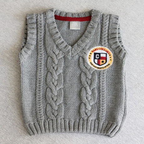 原单法<em>单儿童</em> <em>男童</em> 毛衣<em>马甲</em>英伦风学院风针织