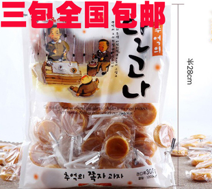  韩国进口零食糖果美食品 麦芽糖棒棒糖大包装 红薯焦糖味~满包邮