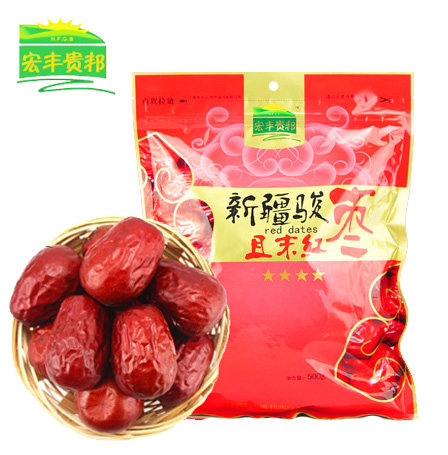 宏丰贵邦 新疆枣 新疆大枣 新疆红枣 骏枣 大枣 枣子 红枣 枣500g