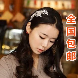 包邮 韩国正品 宽边发箍 水晶水钻蝴蝶结发箍 发卡发饰头饰小饰品