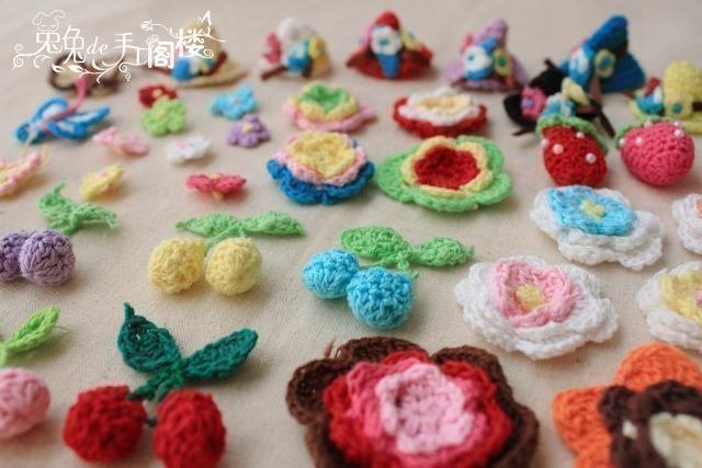 DIY胸花 发夹 ZAKKA纯棉线手工立体钩花/樱桃/草莓/蝴蝶/花帽在类目 居家布艺, 缝纫DIY材料、工具及成品, 缝纫DIY配件/辅料/配饰, 布贴中 - 来自Buy2taobao.com提供专业的淘宝代购服务