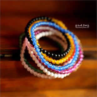  朵儿~ 天然水晶手链 混搭小巧 碧玺手链 多色 时尚