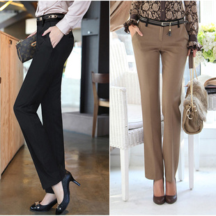  卡迪纳 秋冬新款 直筒裤修身显瘦长裤女韩版正装裤
