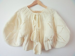 请叫我小纯洁白色针织短款毛衣毛衫开衫外套外