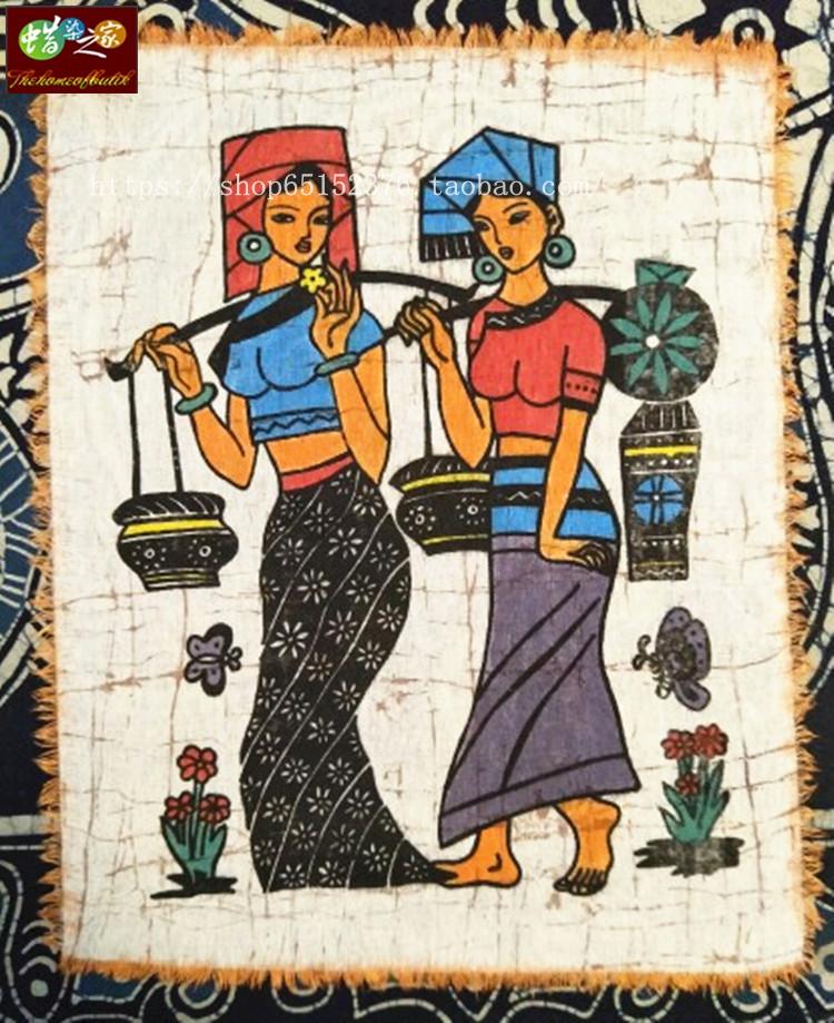characteristic Re-color Silk screen Ethnic Village decoration Souvenir Nursery decor Sister line 55*44CMin the Arts and crafts , Minority handicrafts , Miao characteristics , Hmong batik category - from Buy2taobao.com to provide professional Taobao agent buy service