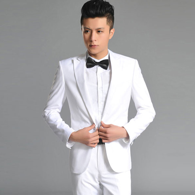 型男e馆 韩版修身男士西服套装 结婚新郎伴郎礼服 白色小西装09 型男e馆 韩版修身男士西服套装 结婚新郎伴郎礼服 白色小西装09