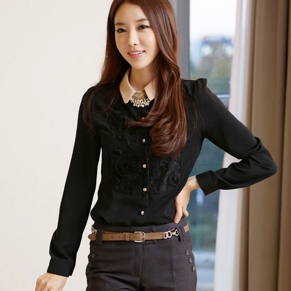 职业OL淑女休闲衬衫...