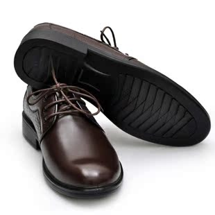  正品复古英伦商务正装大头男鞋子 头层牛皮系带圆头男士皮鞋真皮