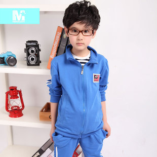  新款 男童运动套装春秋款 韩版中大童长袖 儿童休闲卫衣套装