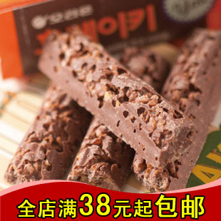  韩国正品进口零食 巧克力空心巧克力棒 好丽友五谷棒