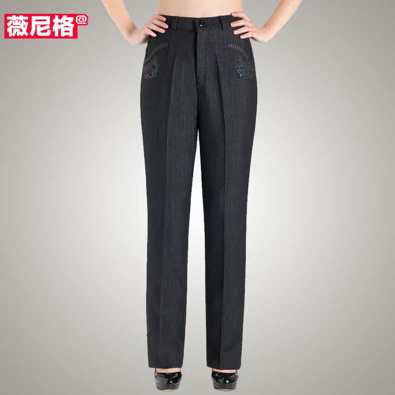 薇尼格中老年羽绒裤女外穿内胆可脱卸加肥加大码高腰妈妈羽绒裤