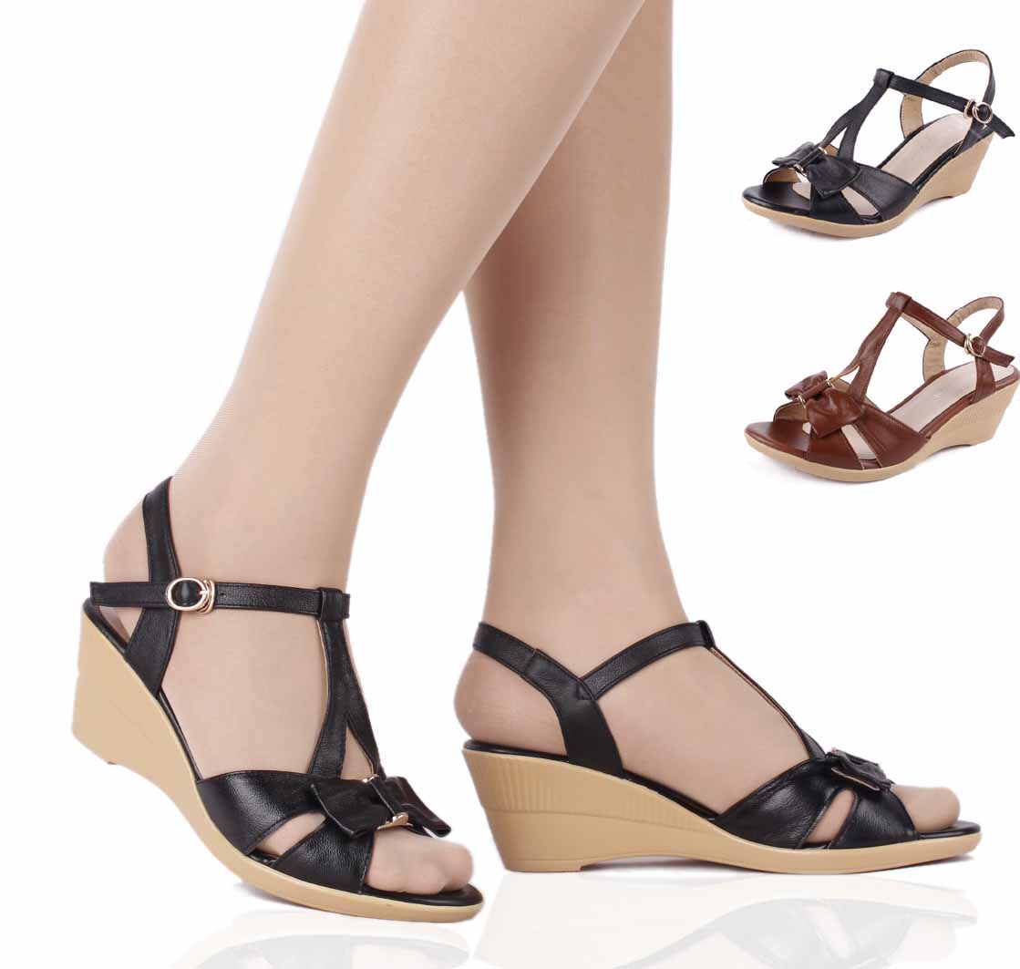 秋冬新款<em>红蜻蜓</em>妈妈<em>鞋</em> <em>休闲</em>软牛皮女鞋 防滑平