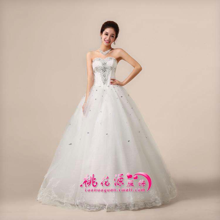 桃花源婚纱礼服 结婚季 2013新款上身带钻孕妇可穿韩式抹胸束身白菜价 桃花源婚纱礼服 结婚季 2013新款上身带钻孕妇可穿韩式抹胸束身白菜价
