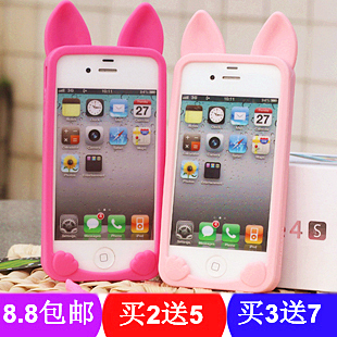  koko猫咪 iphone4S手机壳iphone5手机壳 硅胶套 苹果4保护套 外壳