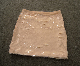  外贸原单正品美国少女品牌全闪亮片包臀半裙短裙打底裙704004