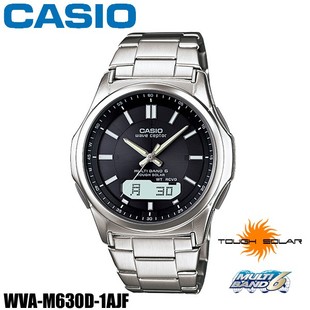  日本正品CASIO卡西欧 电波光能日历钢带男士手表WVA-M630D-1AJF