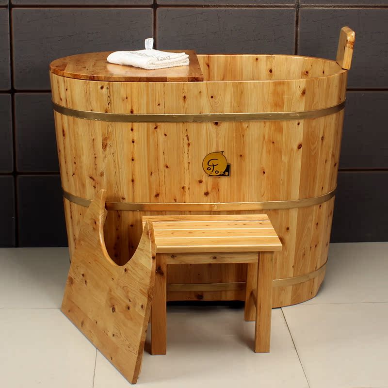 Le Taotao With cover Fumigation Deep soaking Cedar woodiness Bath barrel take a shower Cask solid wood bathtub adult Bathtubin the Family/Personal Cleaning Tools , Sanitary appliances/Bathroom accessories , Bath barrel/Washpot category - from Buy2taobao.com to provide professional Taobao agent buy service