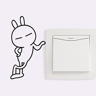 兔斯基4 一代<em>开关</em>贴 男<em>女生</em>宿舍必备寝室卧室