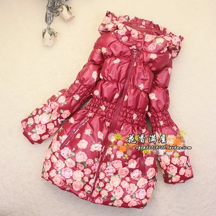  新款反季【两件包邮】专柜正品女童中长款儿童羽绒服Y693