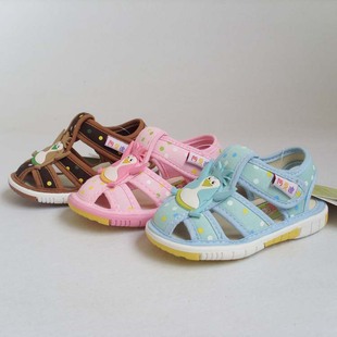  男女儿童布凉鞋阿曼迪童鞋夏季新款包头镂空宝宝布凉鞋58-3