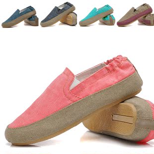  情侣系类帆板鞋男女超轻透气套脚鞋一脚蹬夏季休闲鞋女板鞋特价